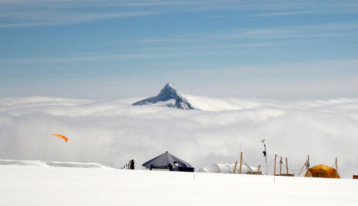 Denali Camp 4 view Mt Foraker