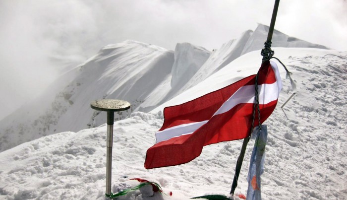 Denali Summit Latvian Flag